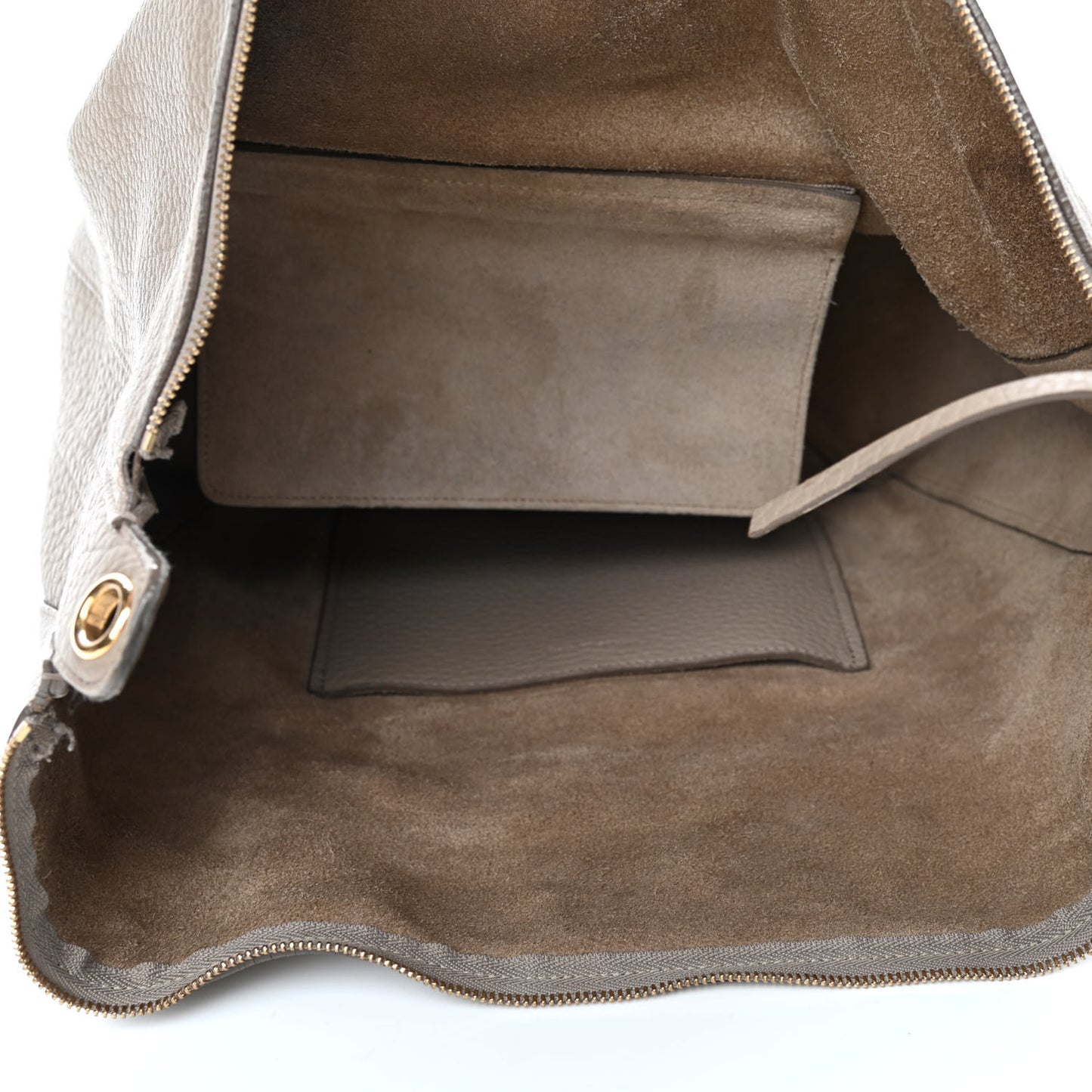 Crisp Calfskin Medium Zipped Hobo Dune