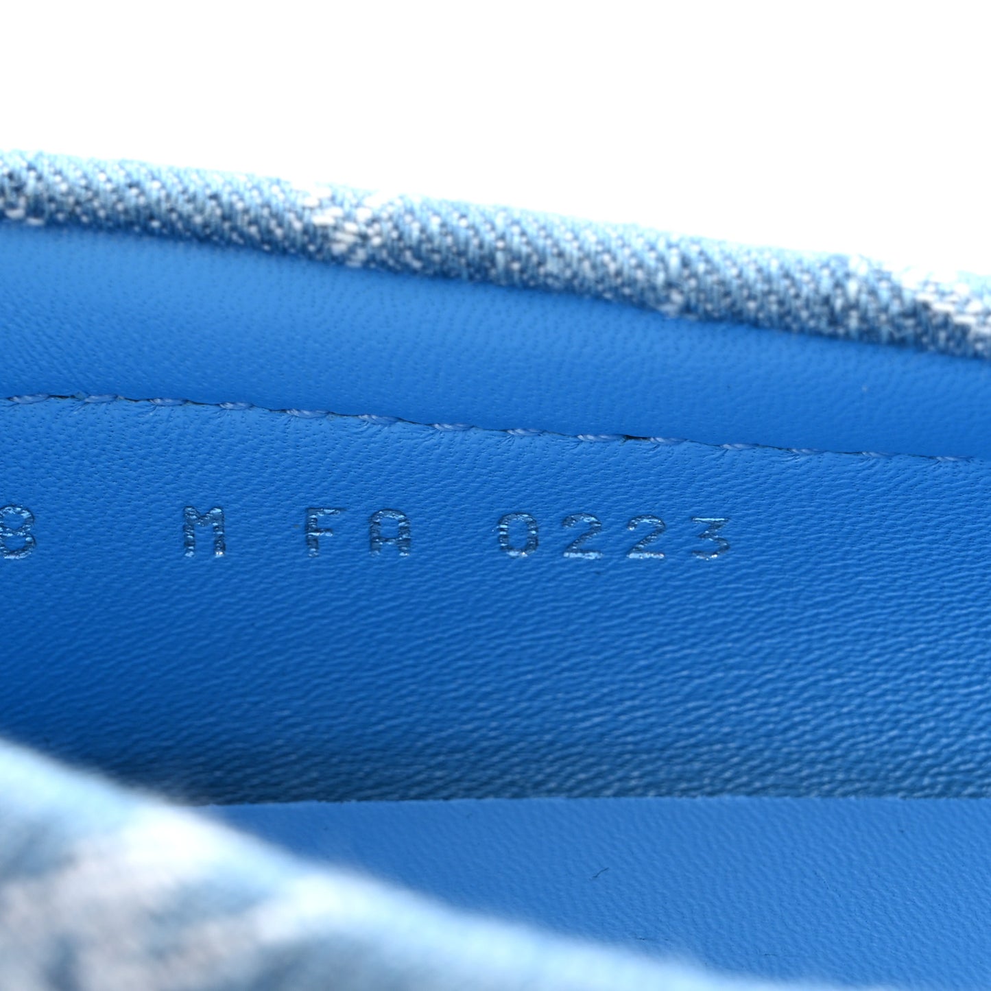 Monogram Denim Mens Driver Moccasin Loafers 8 Blue