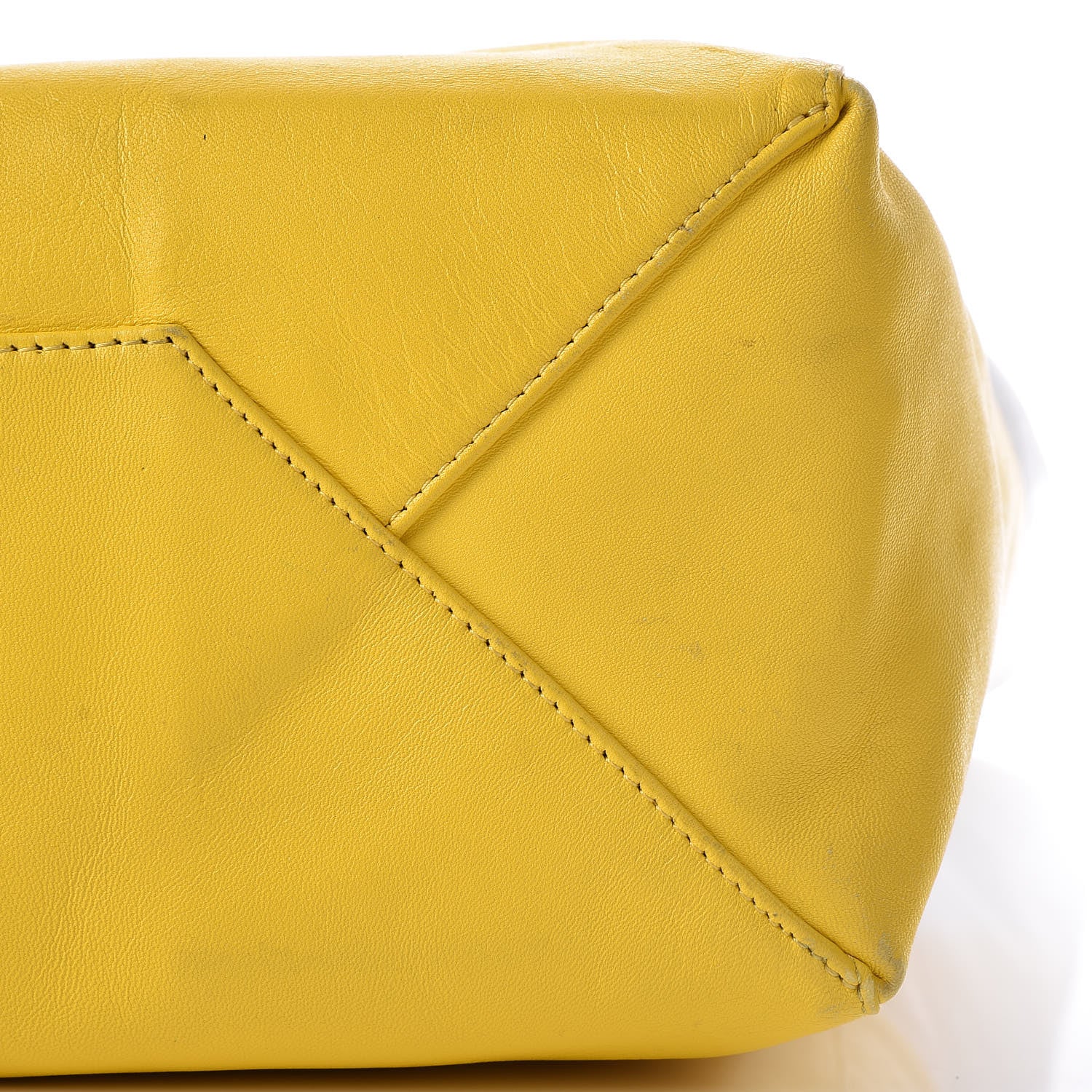 Celine Lambskin Vertical Bi-Cabas White Sun Yellow 29 of 29