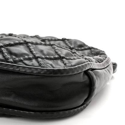 Chanel Quilted Lambskin Hidden Chain Hobo Black 10 of 10