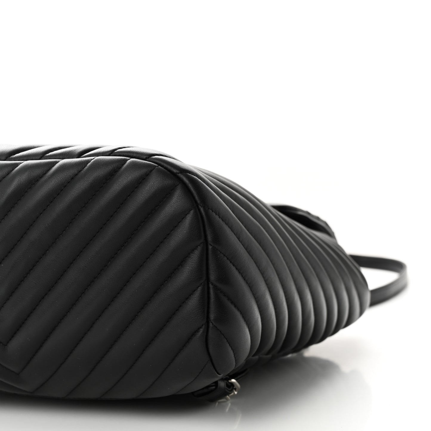 Calfskin Chevron Quilted Large Urban Spirit Backpack Black