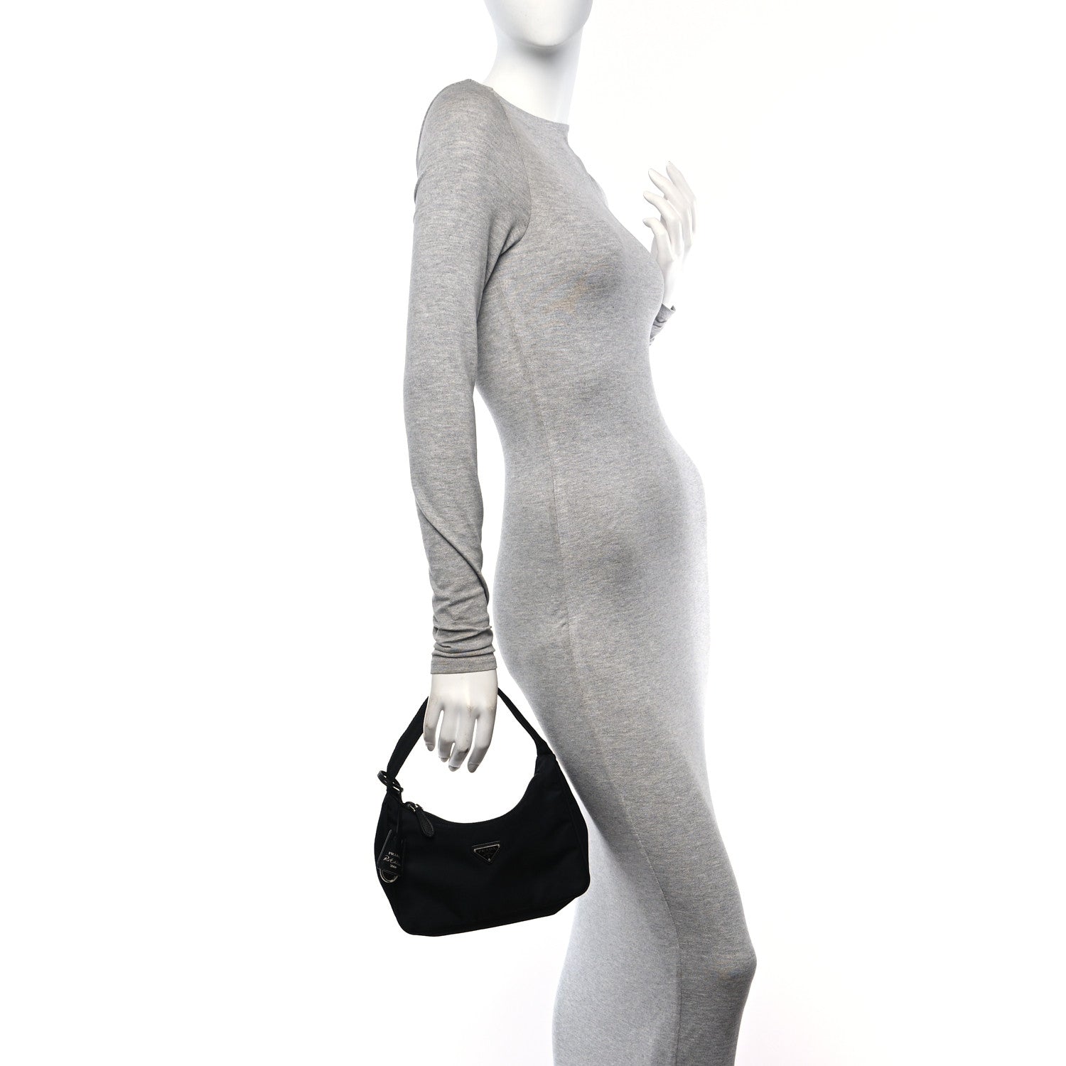 Prada Tessuto Nylon Mini Re-Edition 2000 Bag Black 2 of 10