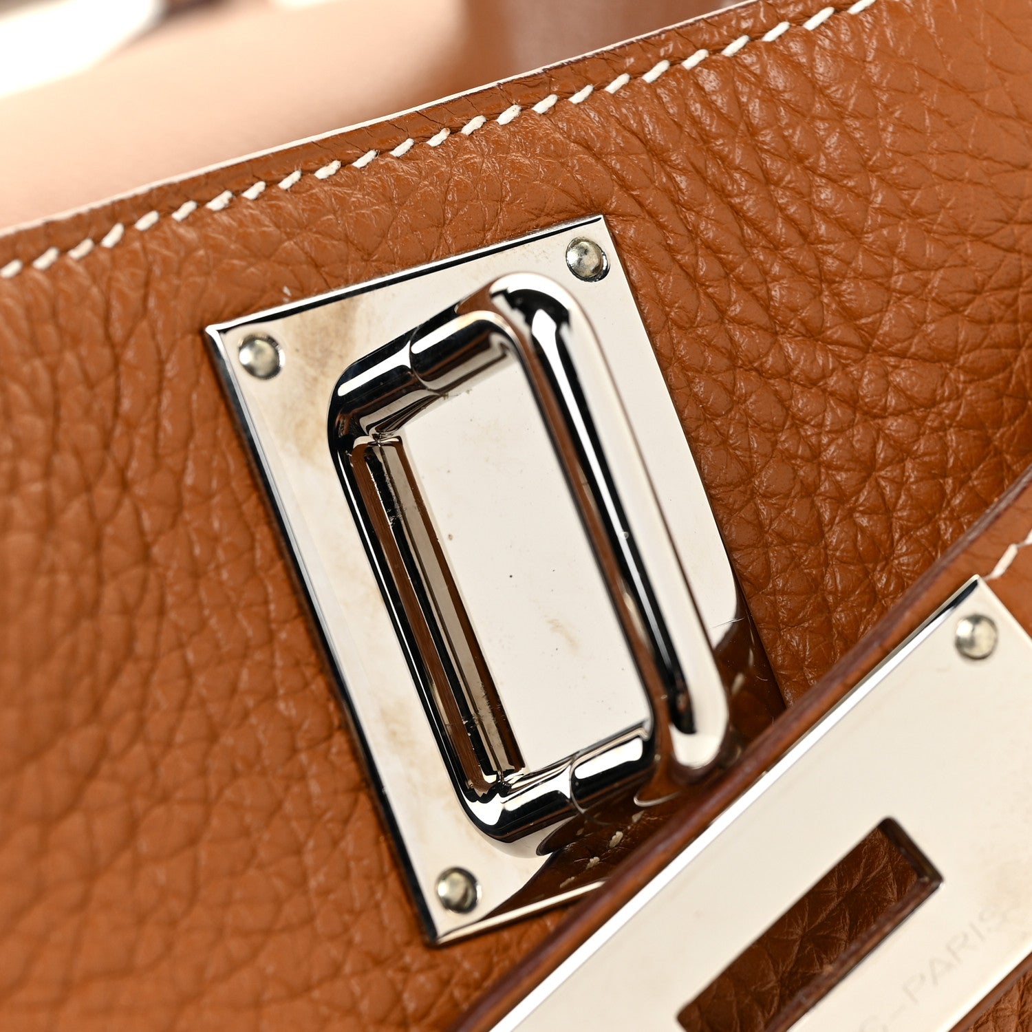 Hermes Taurillon Clemence Jypsiere 34 Gold 15 of 21