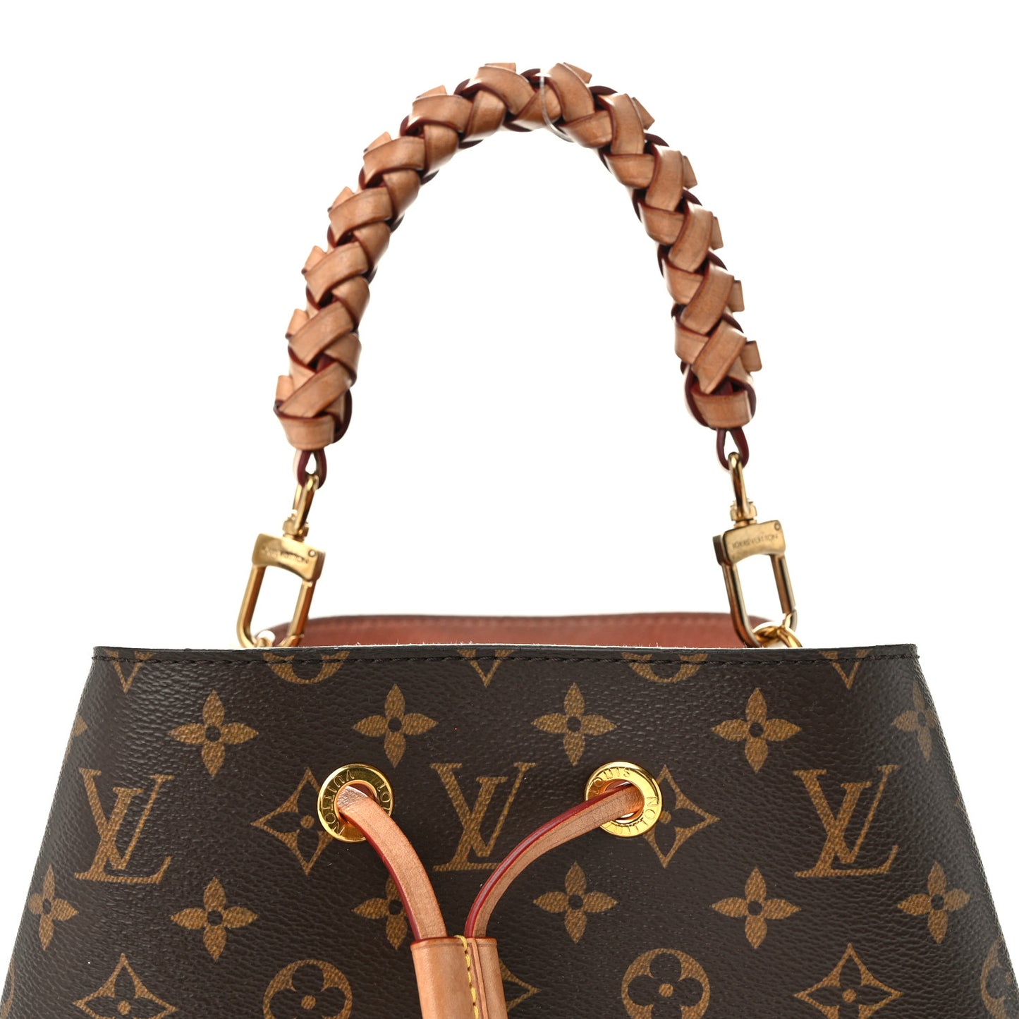 Monogram Braided Neonoe MM Peach Cream
