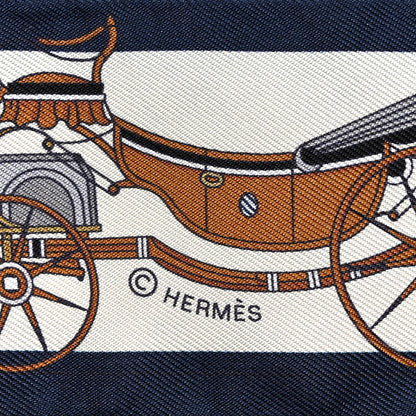 Hermes Silk Les Voitures Nouvelle Twilly Marine Caramel Black 4 of 4