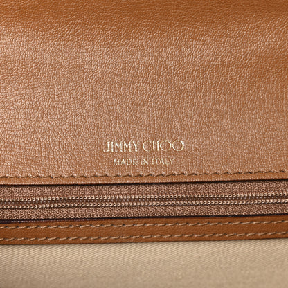 Jimmy Choo Grainy Calfskin JC Top Handle Tan 6 of 9