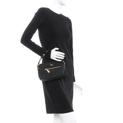 Prada Nylon Tessuto Nylon Small Pochette Bag Black 2 of 6