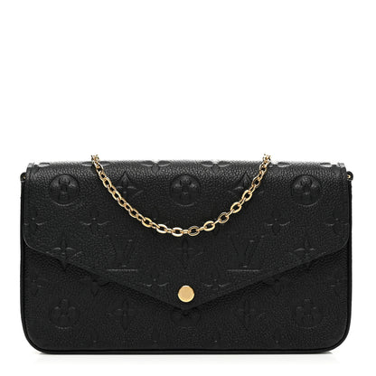 Louis Vuitton Empreinte Pochette Felicie Chain Wallet Black 1 of 10