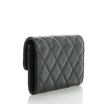 Chanel Lambskin Quilted Flap Card Holder Black 3 of 8