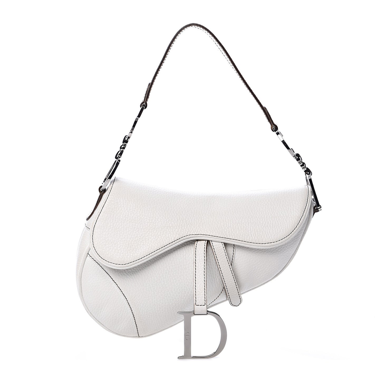 Calfskin Saddle Bag White