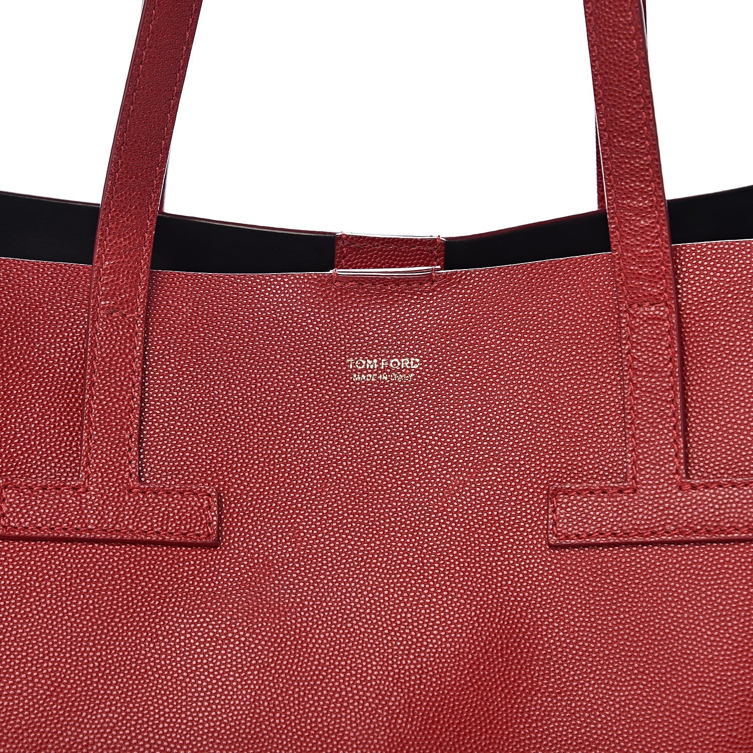 Tom Ford Grained Calfskin Small T Tote Red 19 of 19