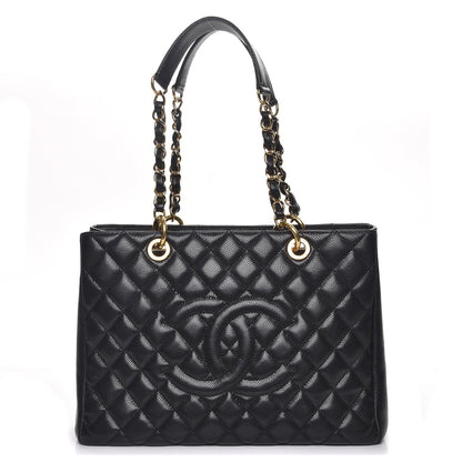 Chanel Caviar Quilted Grand Shopping Tote GST Black 1 of 7