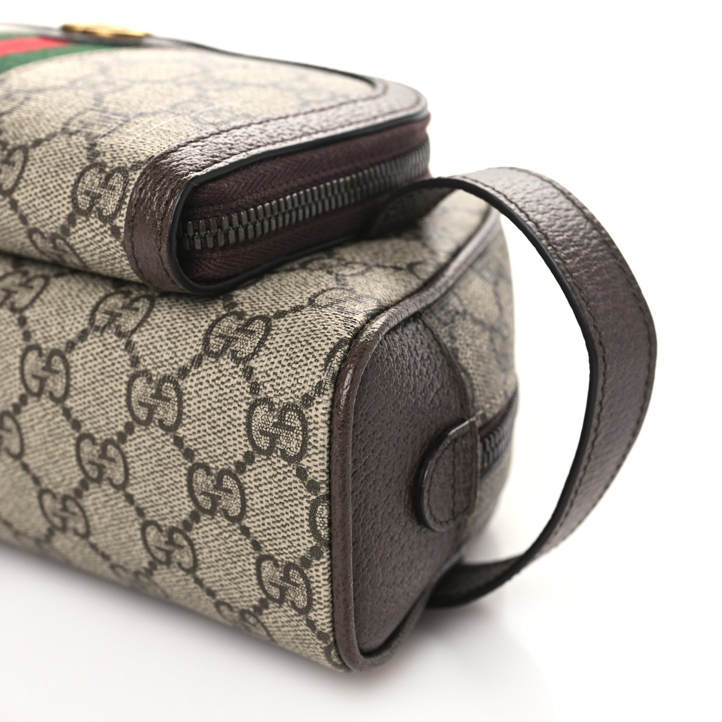 GG Monogram Web Ophidia Toiletry Case Beige
