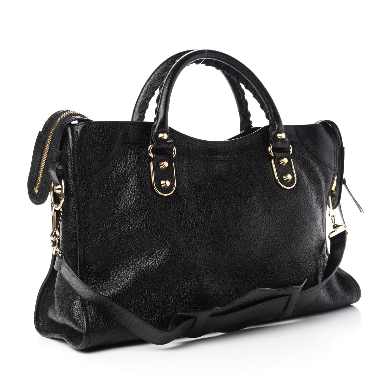 Balenciaga Chevre Gold Metallic Edge Hardware City Black 3 of 10