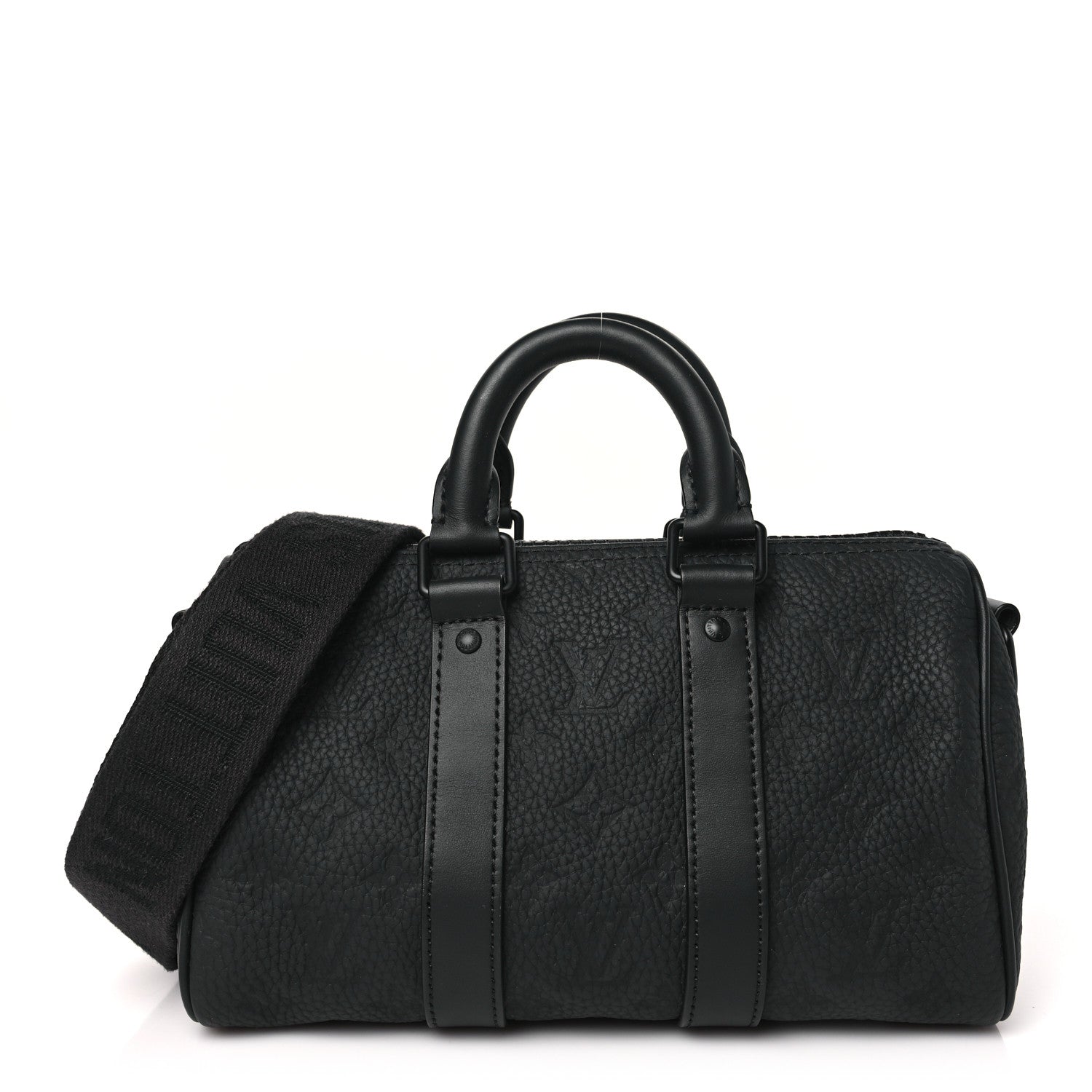 Louis Vuitton Monogram Taurillon Keepall Bandouliere 25 Black 1 of 9