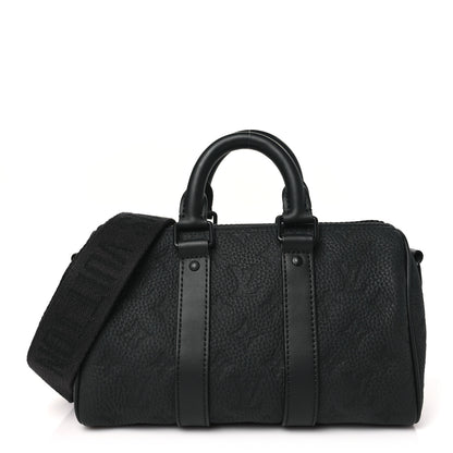 Louis Vuitton Monogram Taurillon Keepall Bandouliere 25 Black 1 of 9