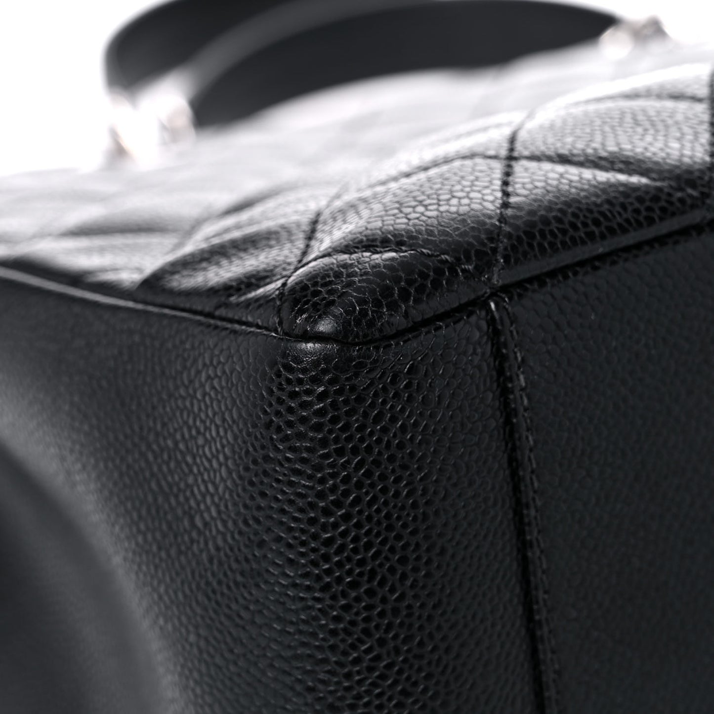 Caviar Quilted Grand Shopping Tote GST Black