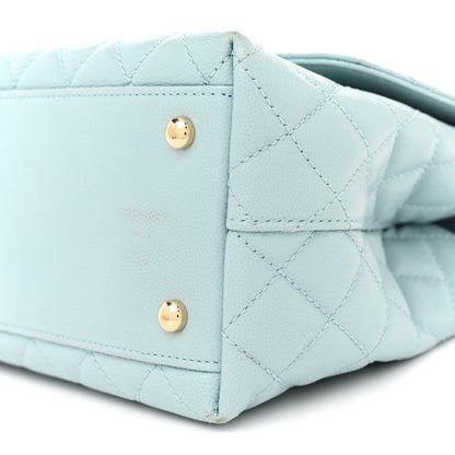 Chanel Caviar Quilted Small Coco Handle Flap Light Blue 10 of 13