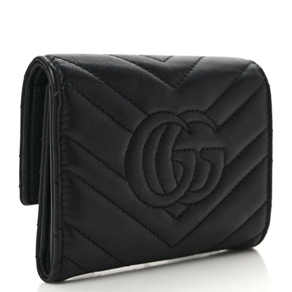 Gucci Calfskin Matelasse GG Marmont Wallet Black 3 of 8