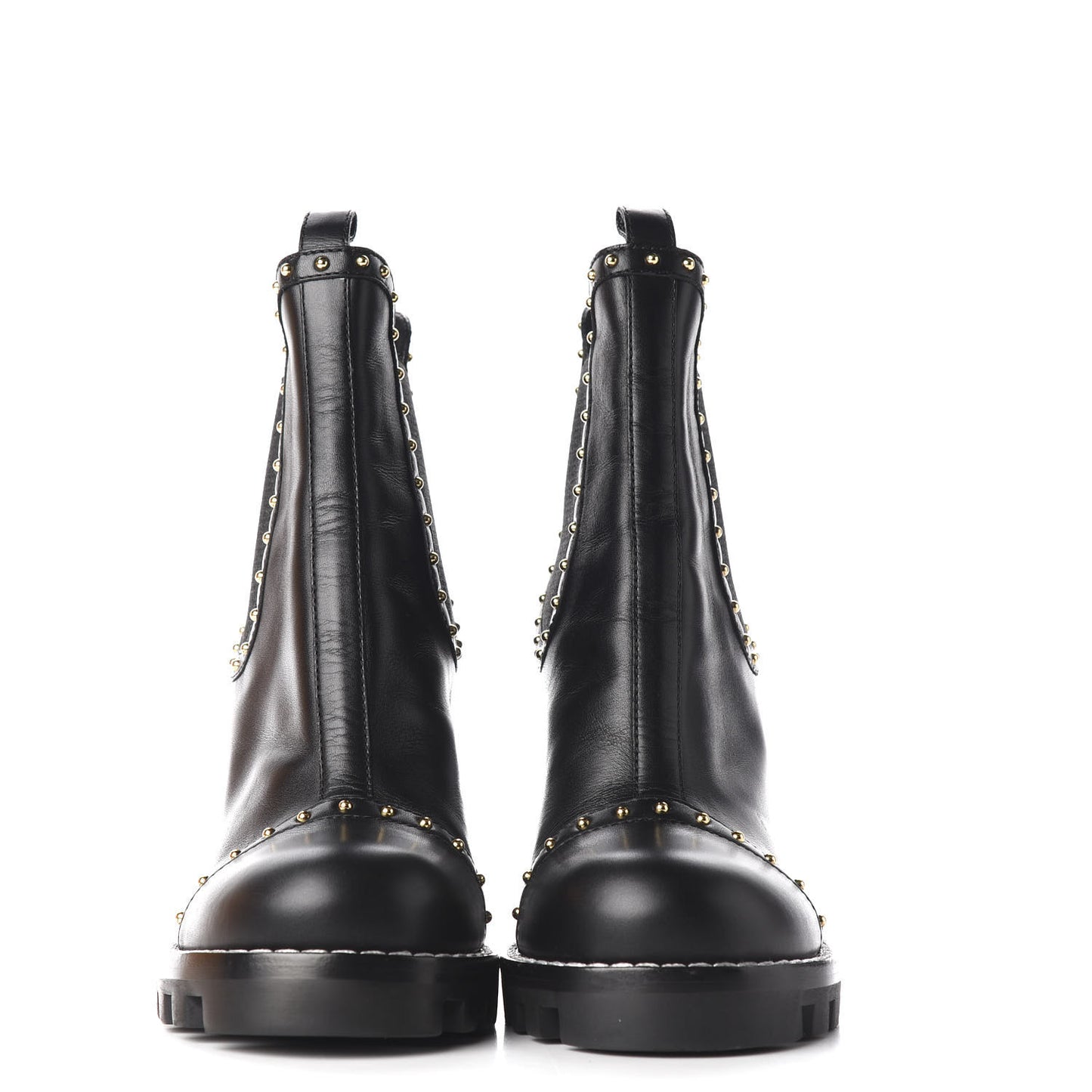 Calfskin Rockabilly Chelsea Ankle Boots 38 Black