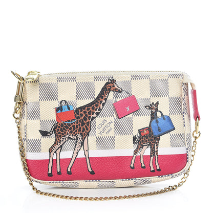 Louis Vuitton Damier Azur 2017 Christmas Animation Mini Pochette Accessories 1 of 7