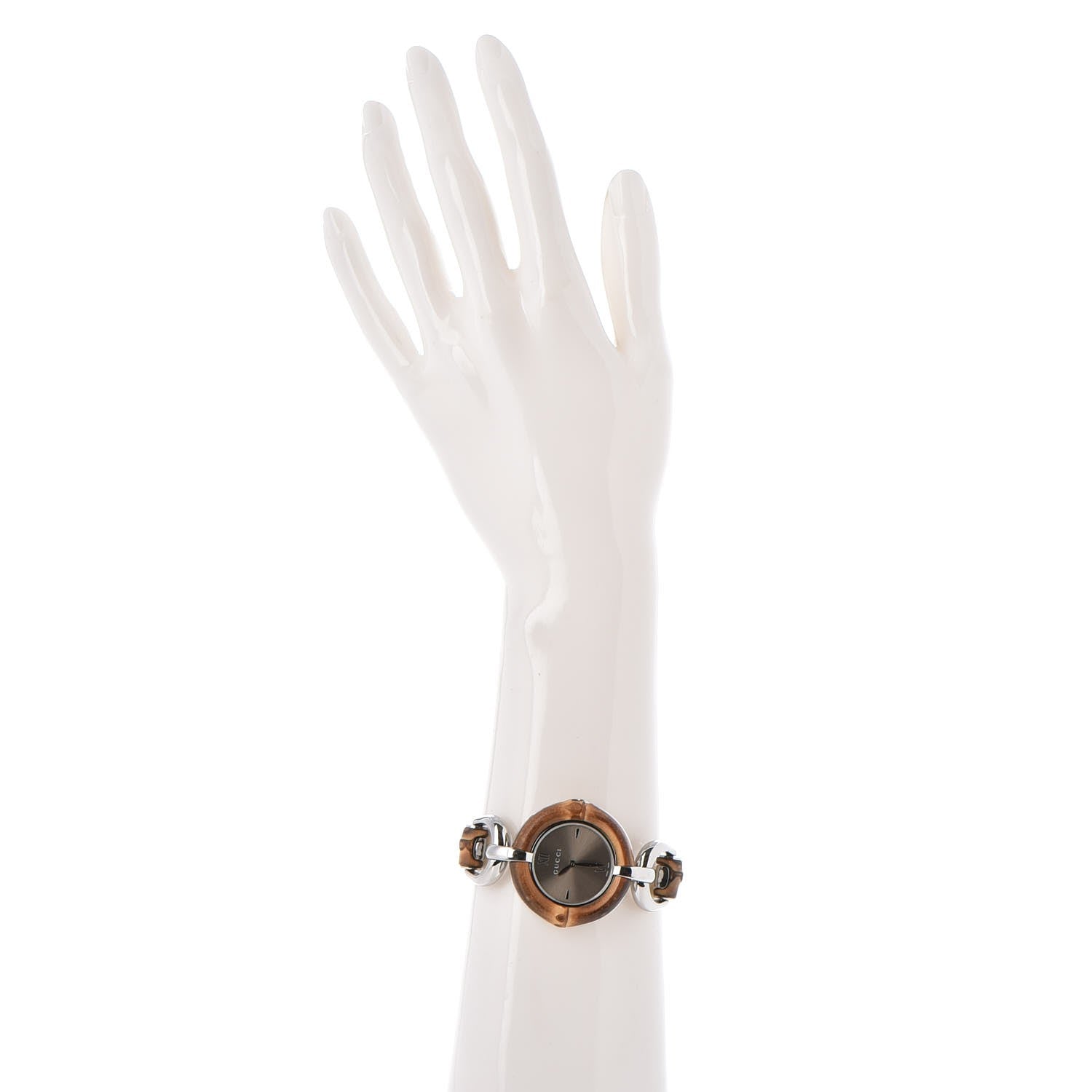 Gucci Stainless Steel Bamboo 35mm Quartz Watch Brown 2 of 12