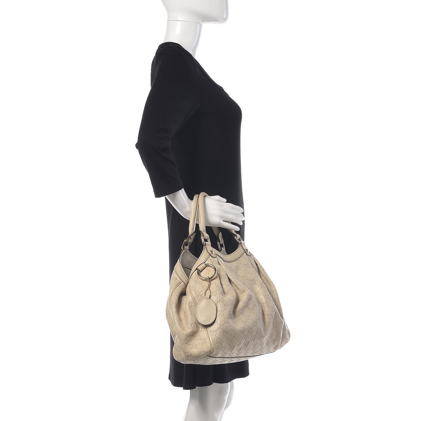 Guccissima Medium Sukey Tote Mystic White