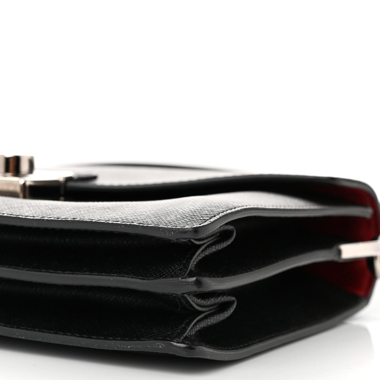 Saffiano Lux Sound Crossbody Bag Black
