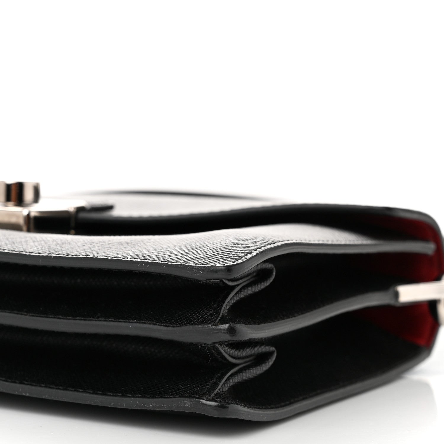 Prada Saffiano Lux Sound Crossbody Bag Black 10 of 11