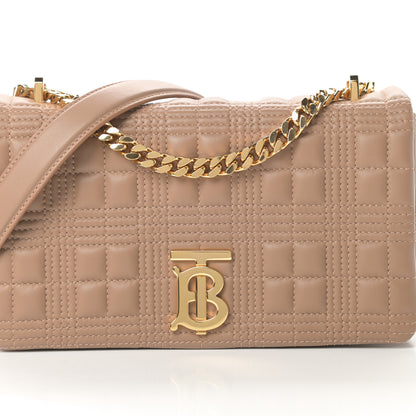 Burberry Lambskin Quilted Small Lola Bag Camel 8 of 11