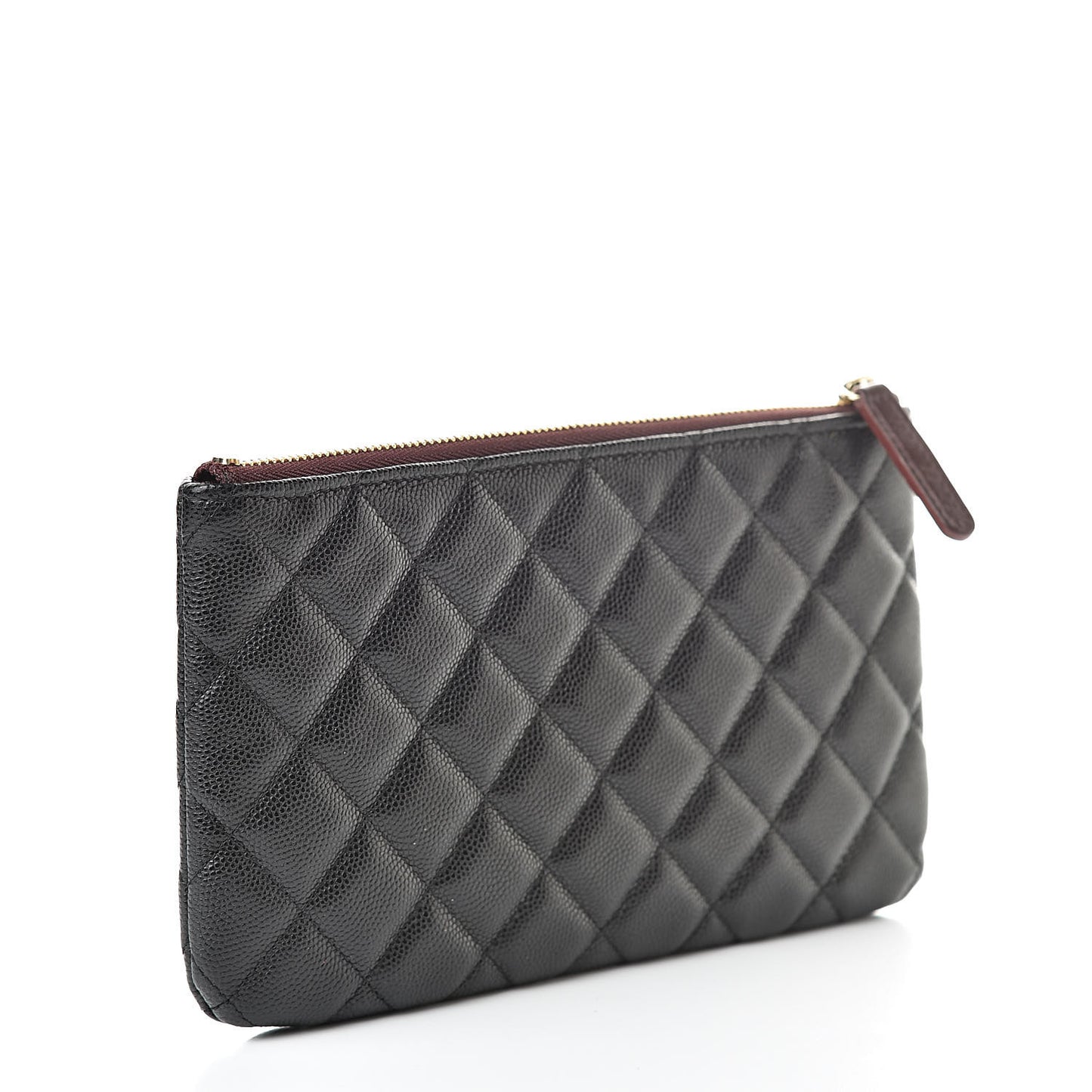Caviar Quilted Cosmetic Case Black