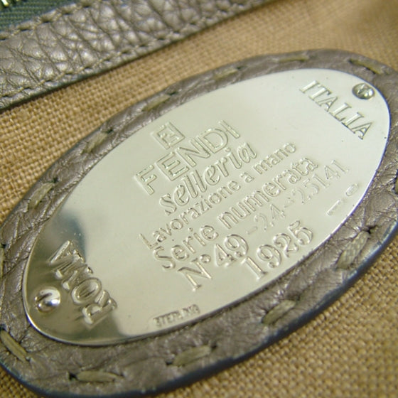 Fendi Calfskin Romano Selleria Linda Satchel Silver 11 of 12