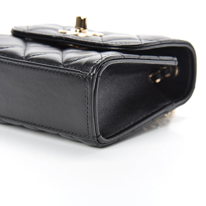 Chanel Lambskin Quilted Mini Trendy CC Chain Wallet Black 9 of 11
