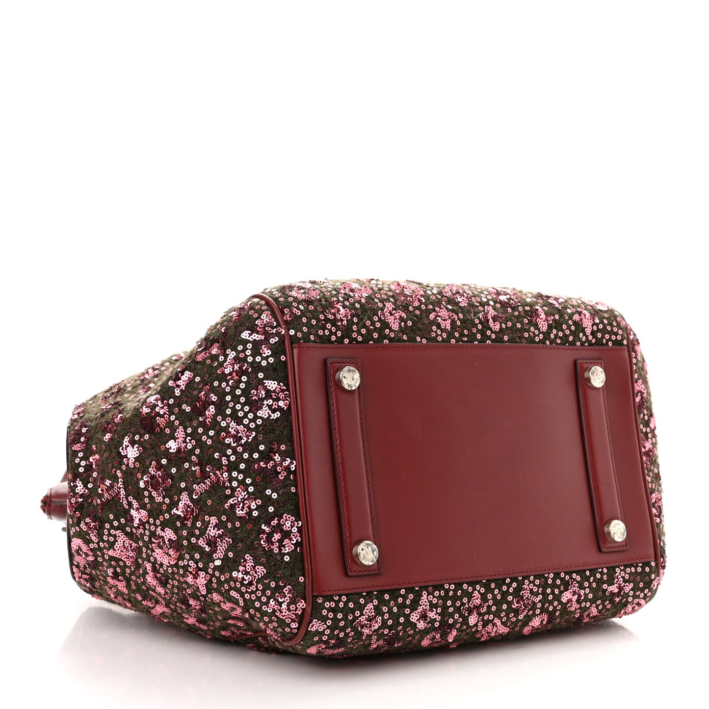 Sequin Monogram Sunshine Express North South Burgundy