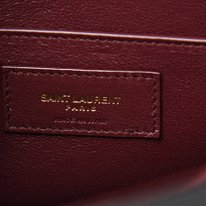 Saint Laurent Grain de Poudre Medium Classic Monogram Cassandra Top Handle Black Rouge Legion 5 of 8