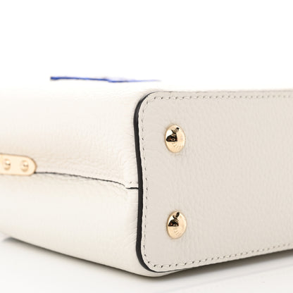Louis Vuitton Taurillon Crocodile Capucines Mini White Bleu Santorin 8 of 10