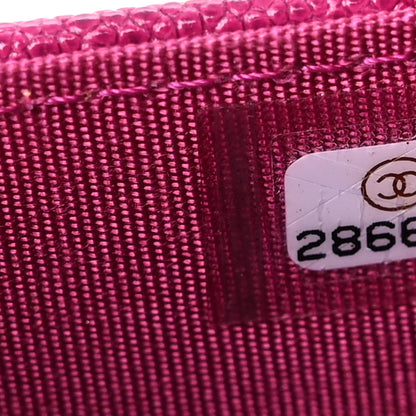 Chanel Caviar Quilted Boy Flap Card Holder Fuchsia 8 of 11