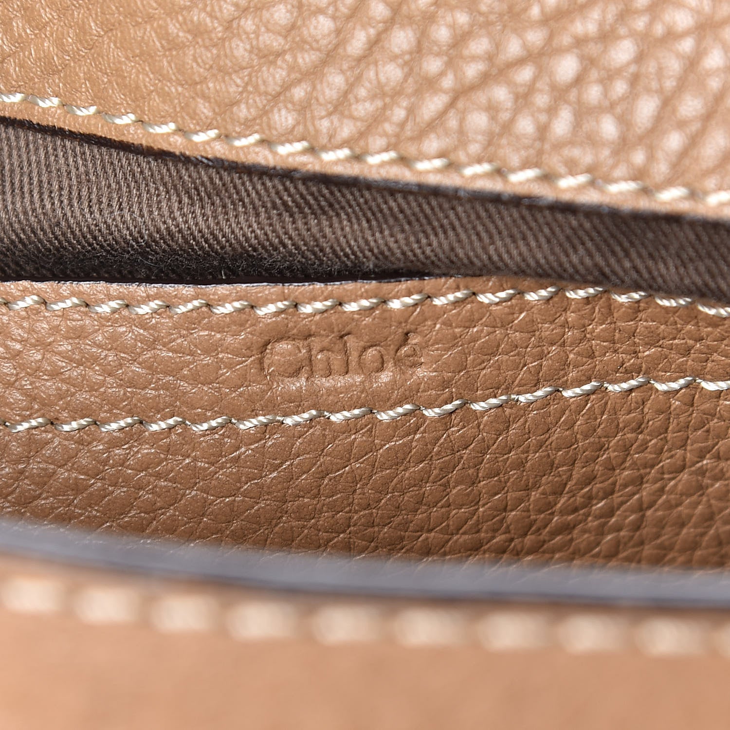 Chloe Calfskin Mini Marcie Round Crossbody Bag Nut 6 of 10