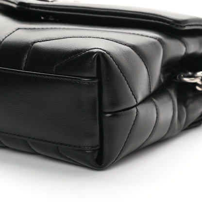 Saint Laurent Calfskin Y Quilted Monogram Toy Loulou Crossbody Bag Black 10 of 13