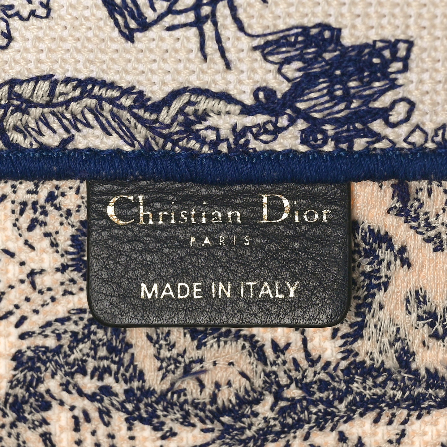 Canvas Embroidered Medium Dioriviera Toile De Jouy Book Tote White