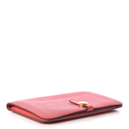 Hermes Togo Dogon Duo Wallet Rouge Pivoine 5 of 13
