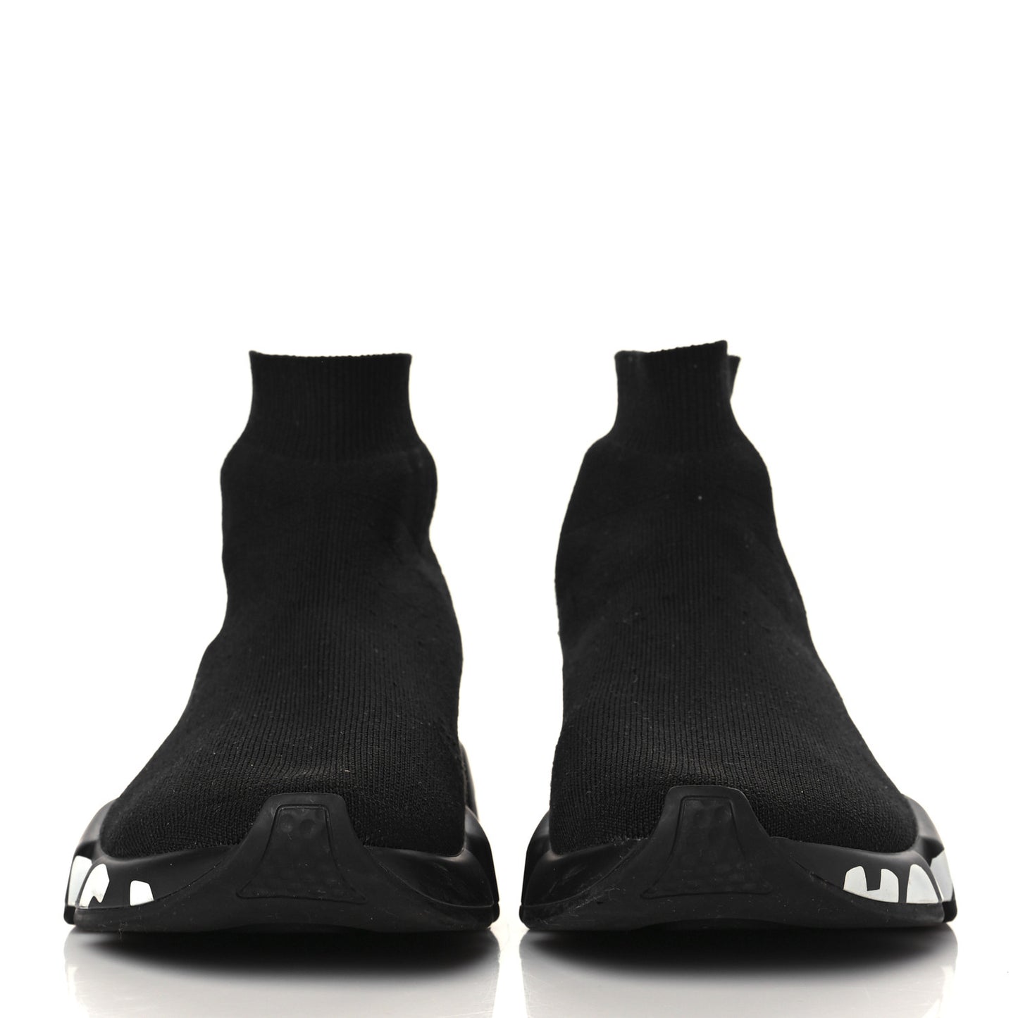 Neoprene Knit Womens Speed Graffiti Sneakers 38 Black White