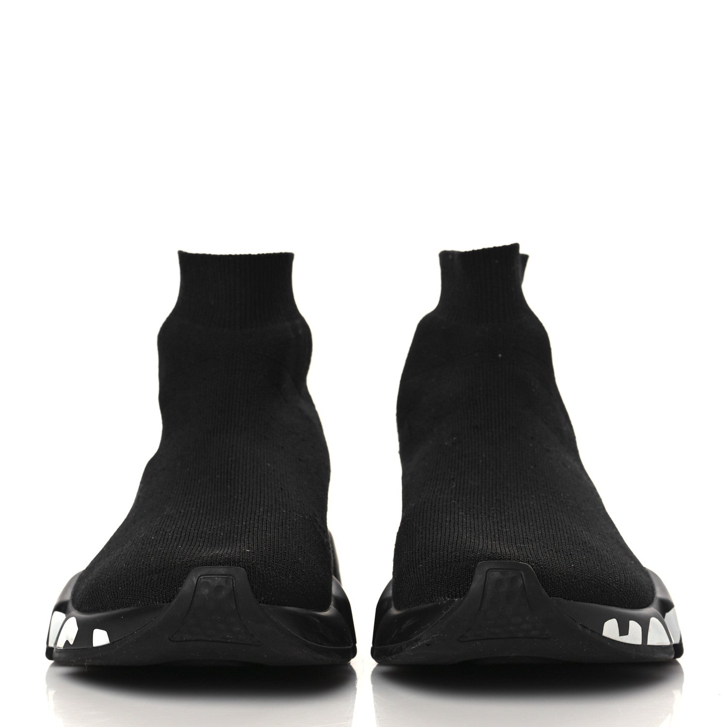 Balenciaga Neoprene Knit Womens Speed Graffiti Sneakers 38 Black White 2 of 8
