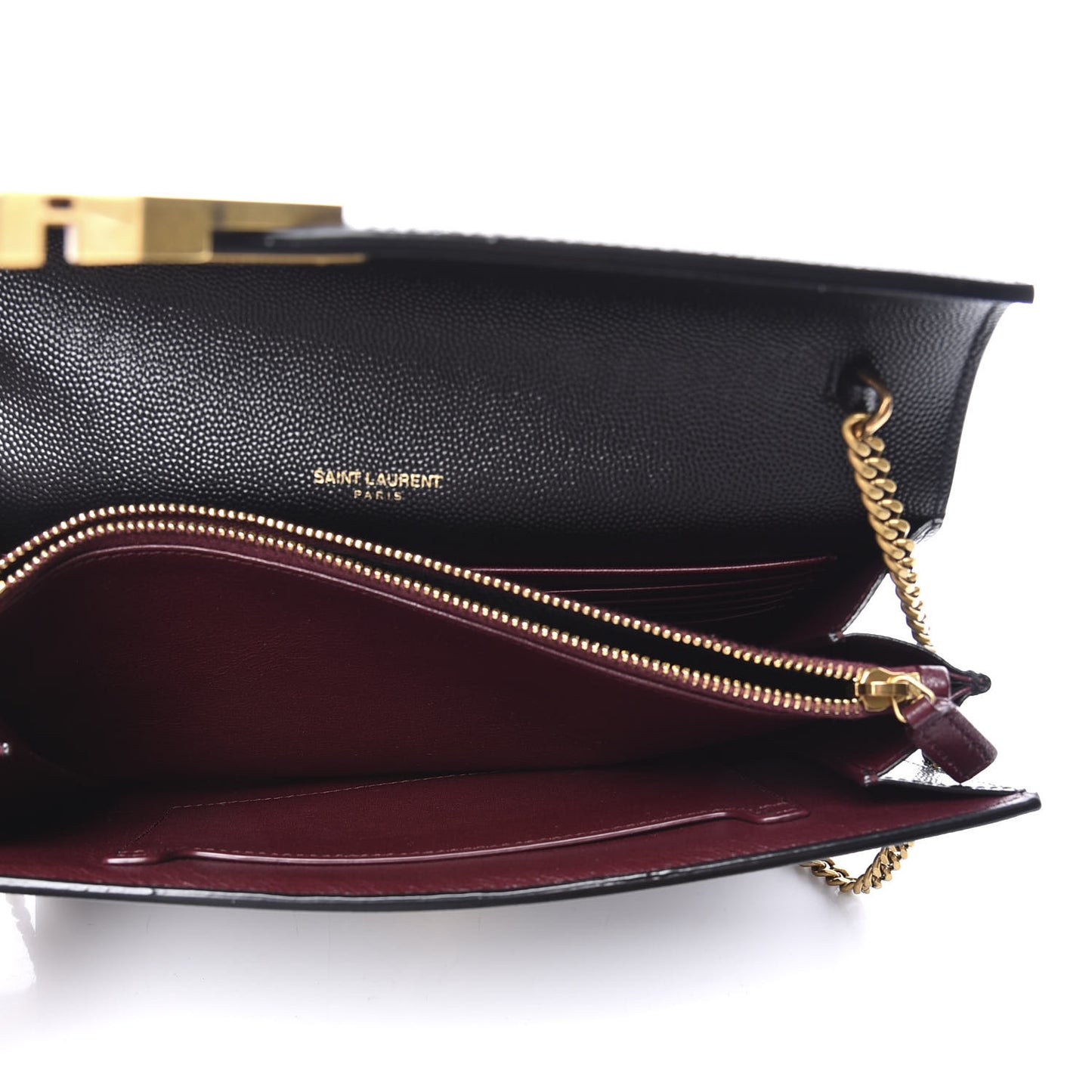 Grain De Poudre Monogram Cassandra Chain Wallet Black Rouge Legion