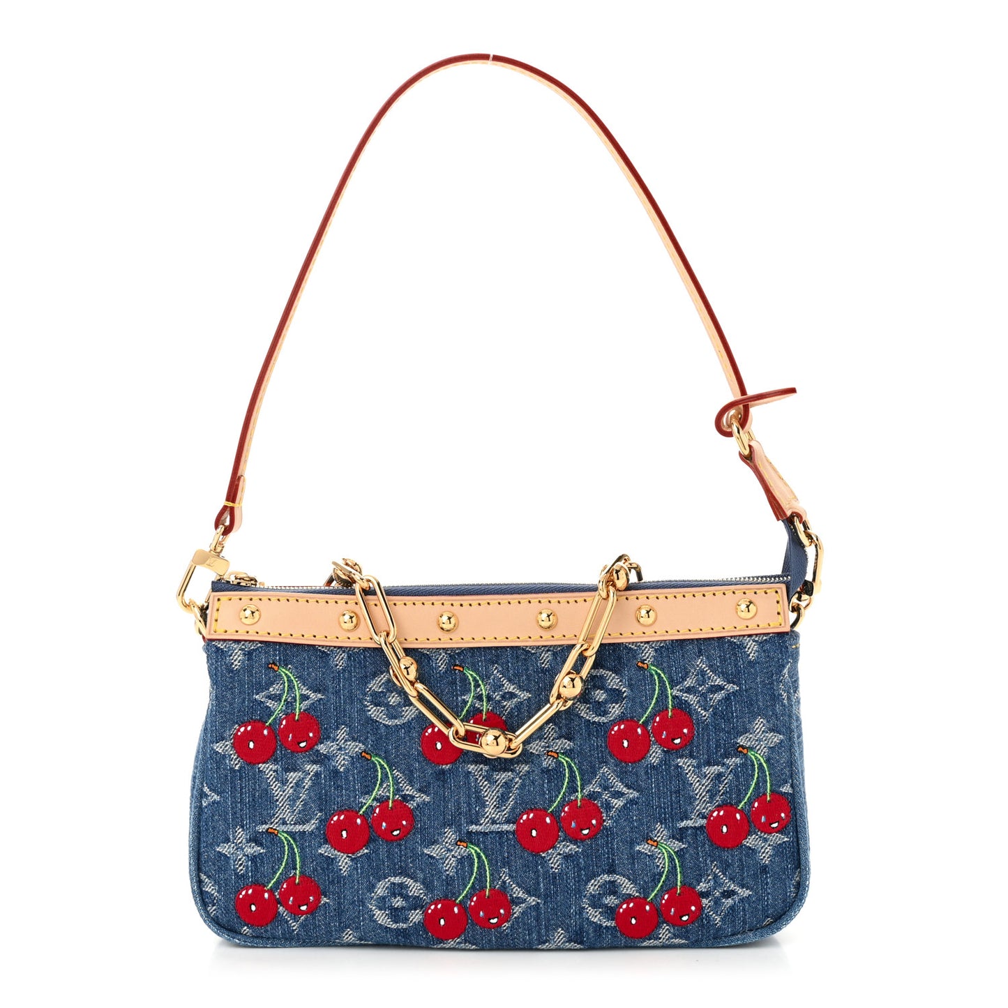 LV X TM Monogram Denim Cerises Pochette Accessories Blue