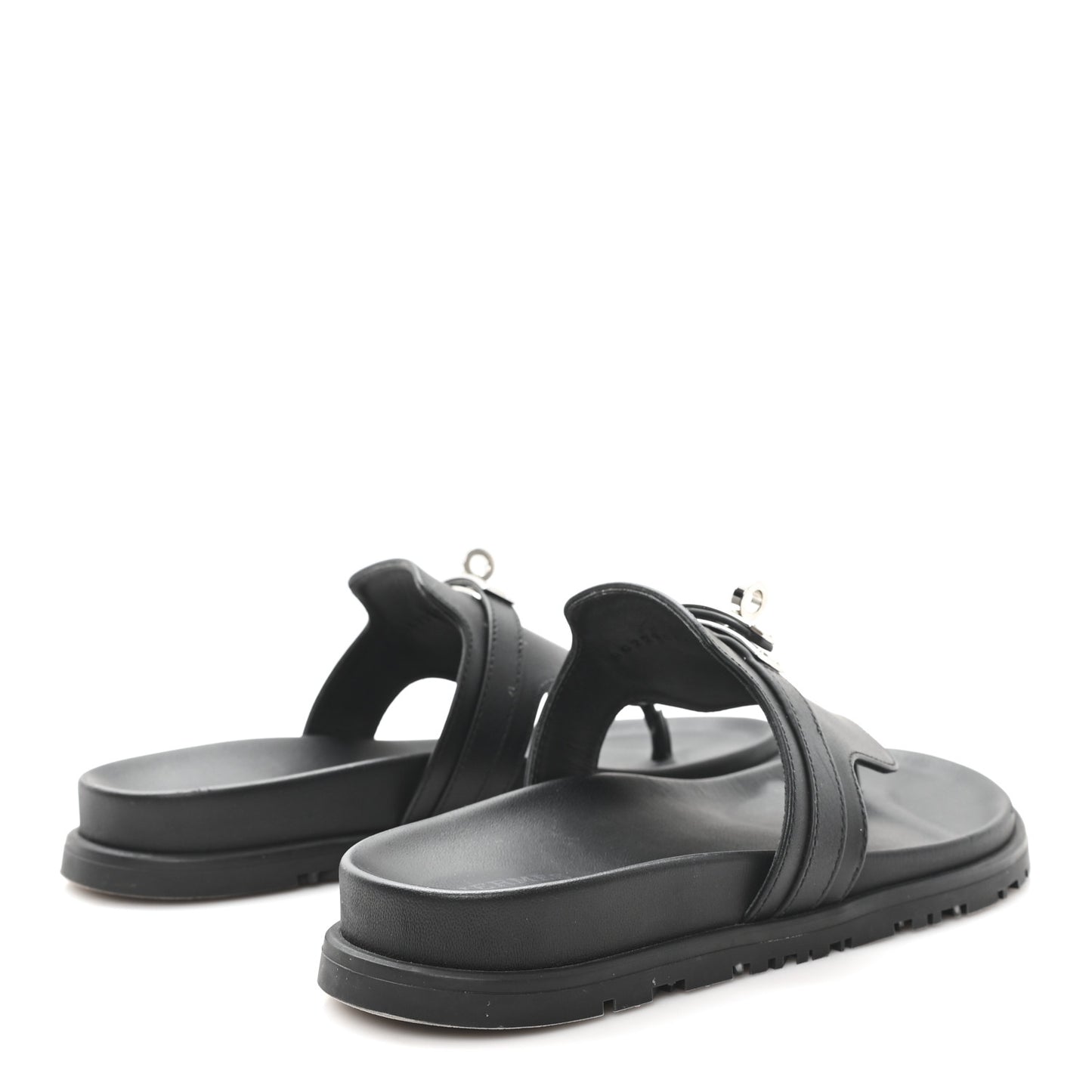Calfskin Womens Empire Sandals 36 Black
