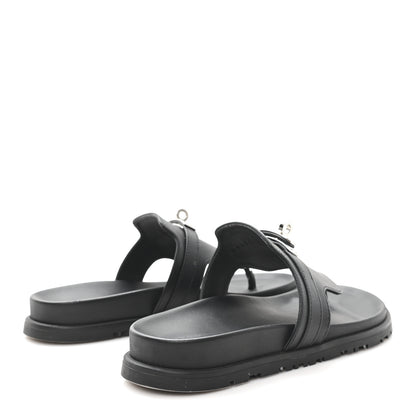 Hermes Calfskin Womens Empire Sandals 36 Black 5 of 9