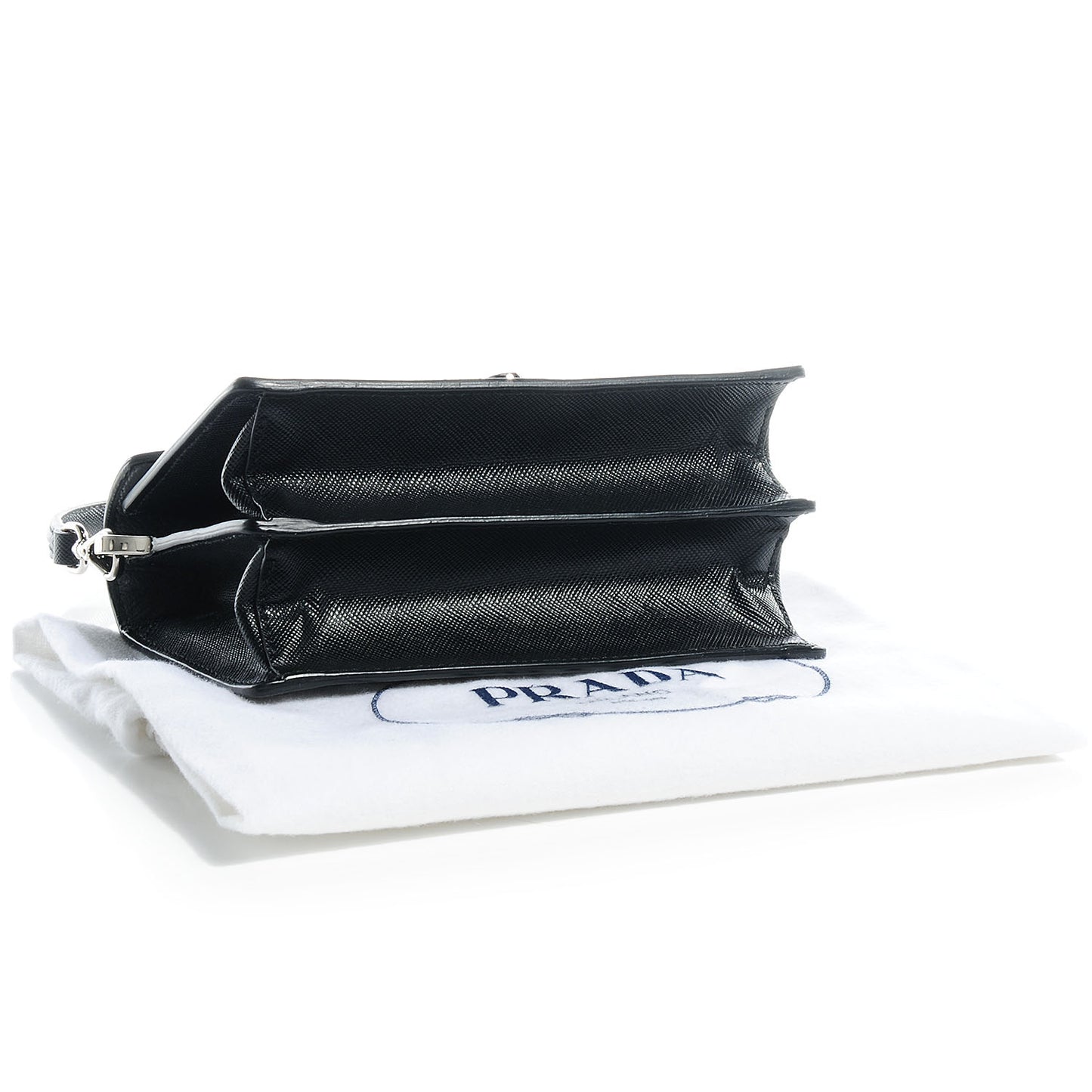 Saffiano Mini Sound Crossbody Bag Black