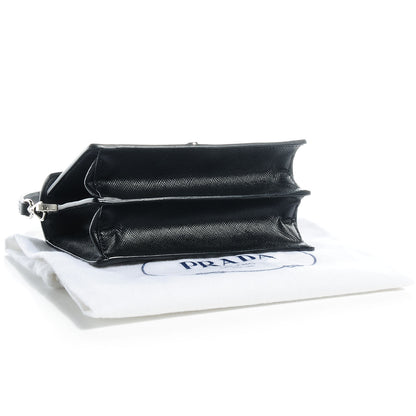 Prada Saffiano Mini Sound Crossbody Bag Black 4 of 8
