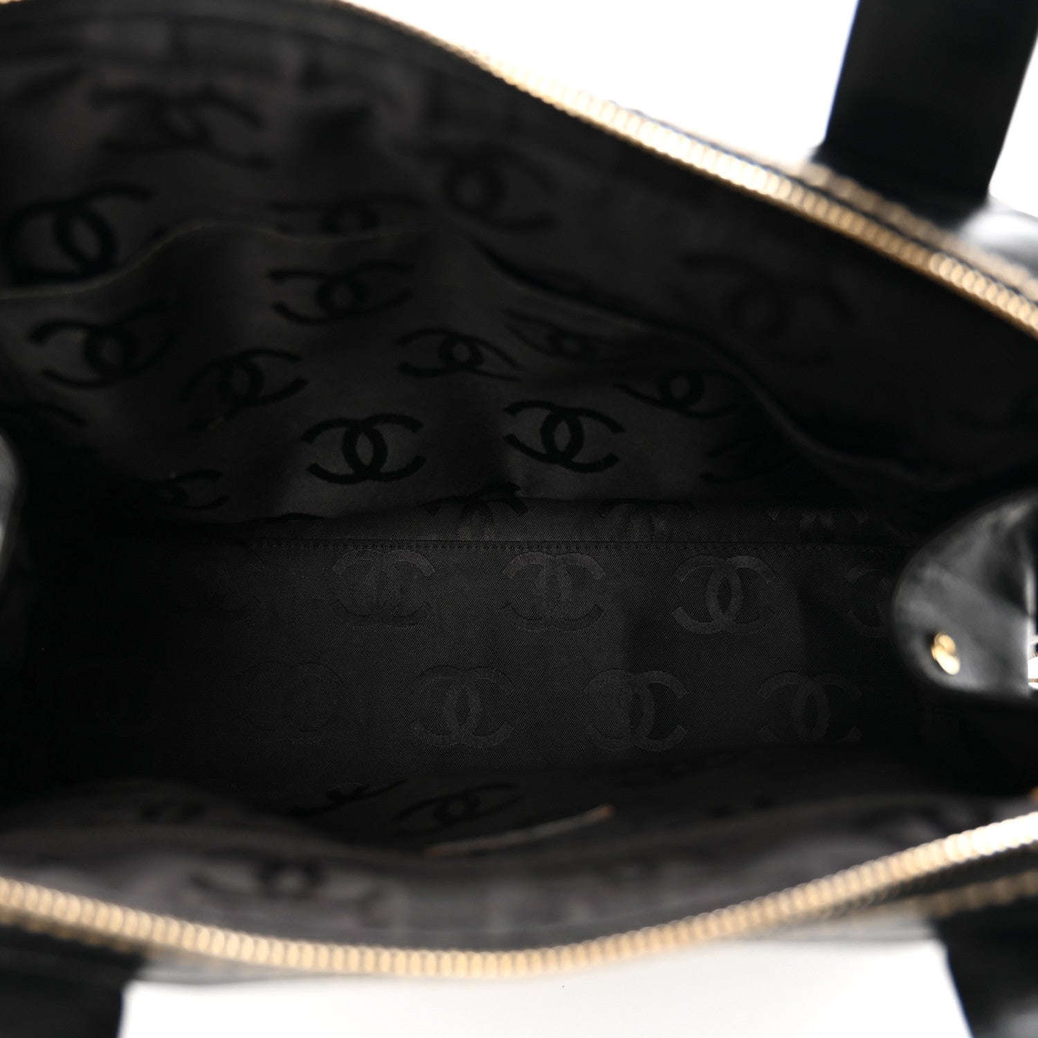 Chanel Calfskin Wild Stitch Vertical Top Handle Bag Black 4 of 9